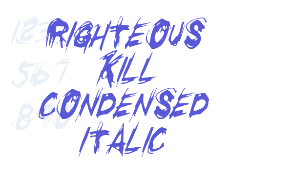 Righteous Kill Condensed Italic