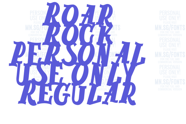 Roar Rock PERSONAL USE ONLY Regular