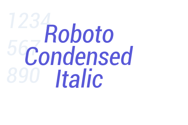 Roboto Condensed Italic