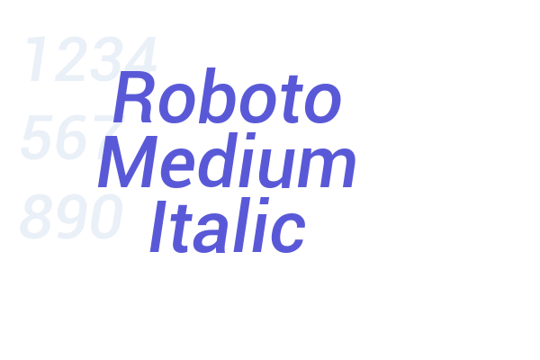 Roboto Medium Italic