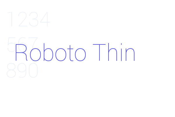 Roboto Thin - Font Free Download