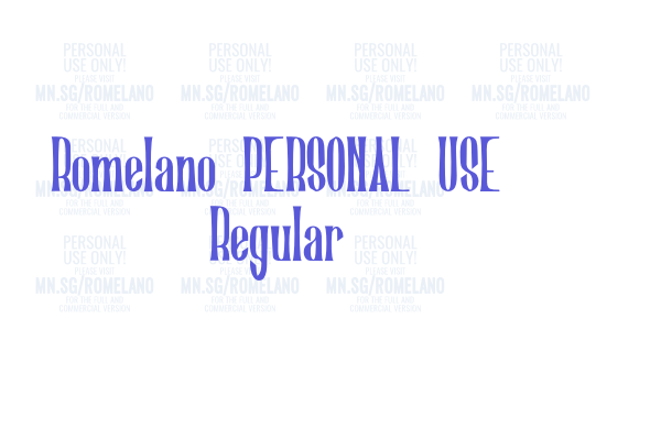 Romelano PERSONAL USE Regular