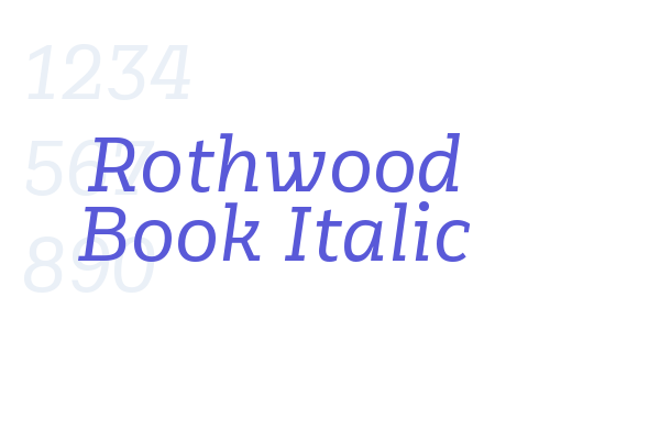 Rothwood Book Italic