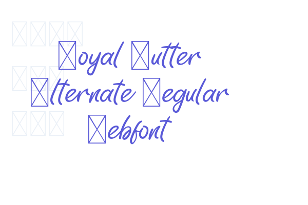 Royal Butter Alternate Regular Webfont