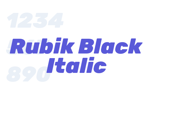 Rubik Black Italic