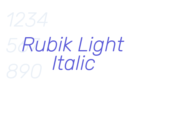 Rubik Light Italic