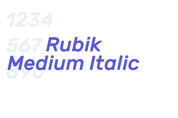 Rubik Medium Italic