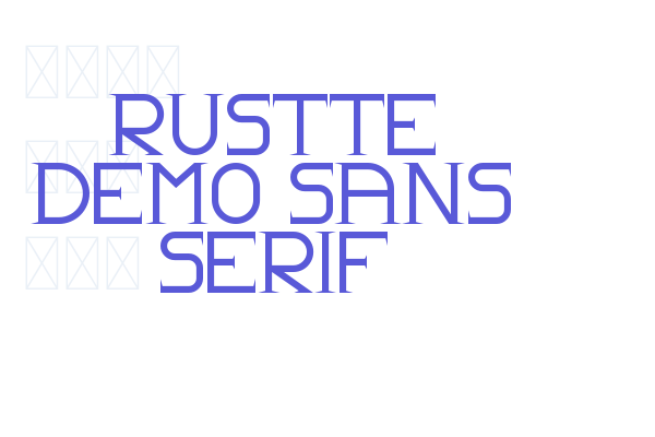 Rustte Demo Sans Serif