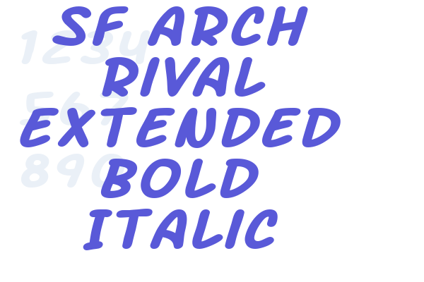 SF Arch Rival Extended Bold Italic