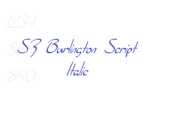 SF Burlington Script Italic