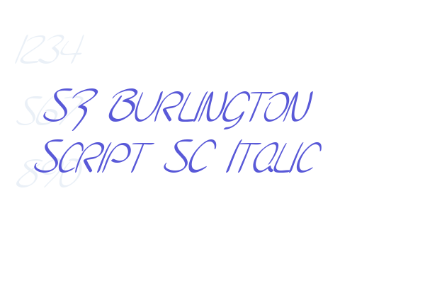 SF Burlington Script SC Italic