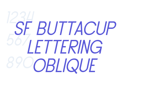 SF Buttacup Lettering Oblique