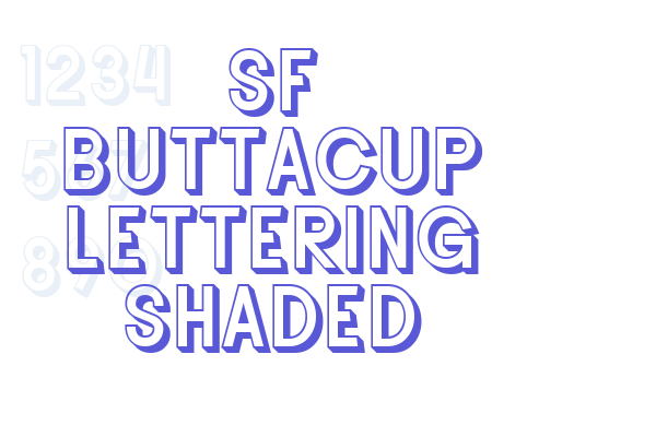 SF Buttacup Lettering Shaded