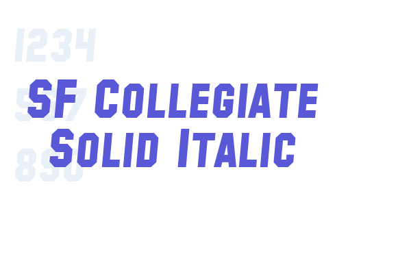 SF Collegiate Solid Italic