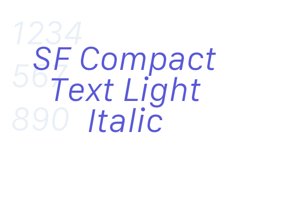 SF Compact Text Light Italic