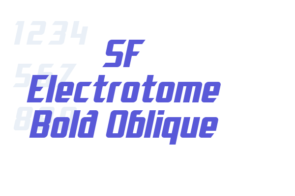 SF Electrotome Bold Oblique