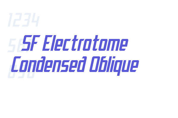 SF Electrotome Condensed Oblique