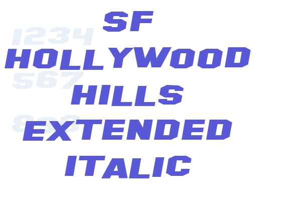 SF Hollywood Hills Extended Italic