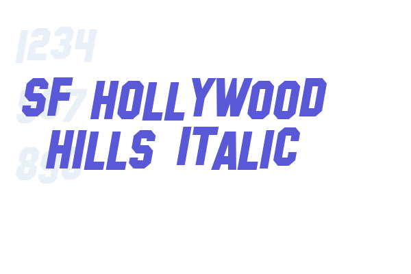 SF Hollywood Hills Italic