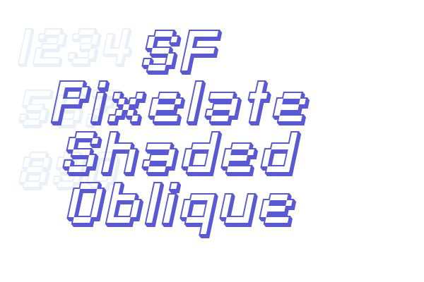 SF Pixelate Shaded Oblique