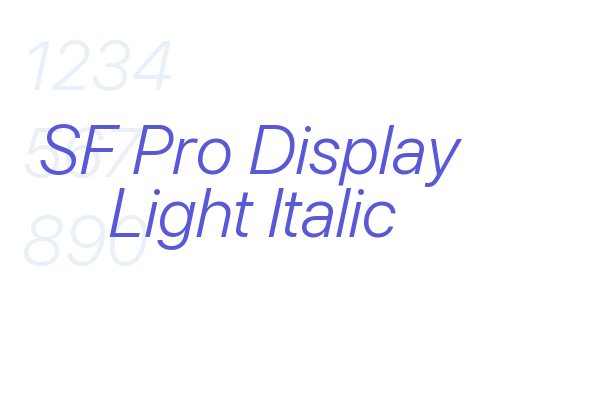 SF Pro Display Light Italic