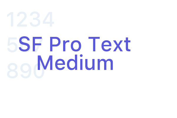 SF Pro Text Medium font