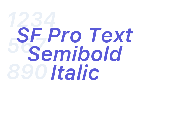 SF Pro Text Semibold Italic - Font Free Download