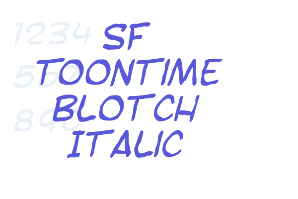 SF Toontime Blotch Italic