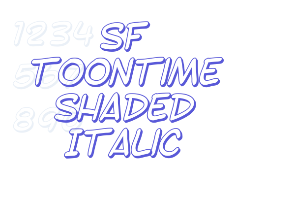 SF Toontime Shaded Italic