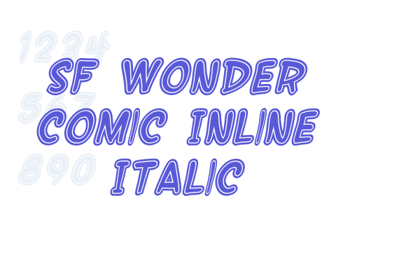 SF Wonder Comic Inline Italic