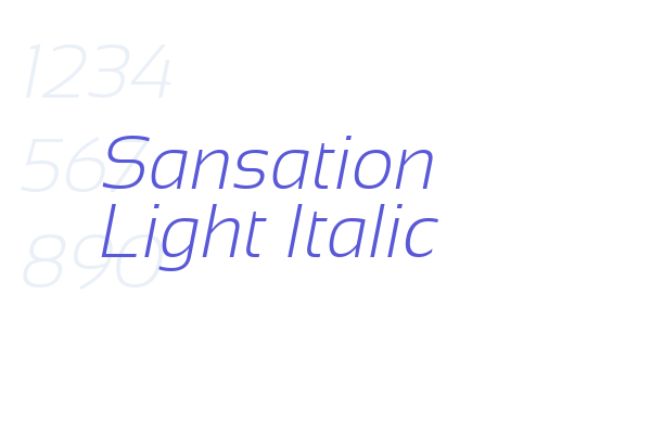 Sansation Light Italic