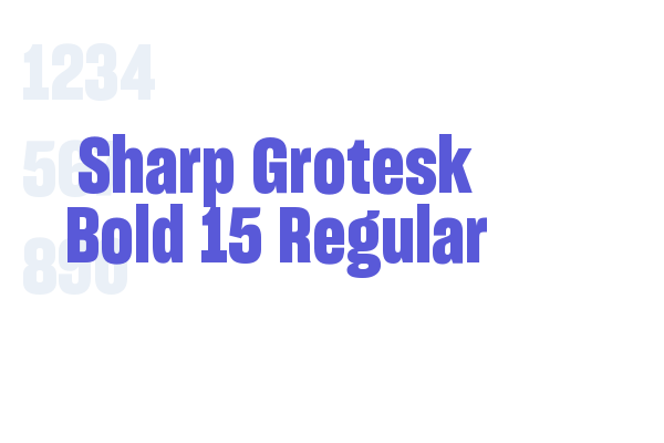 Sharp Grotesk Bold 15 Regular