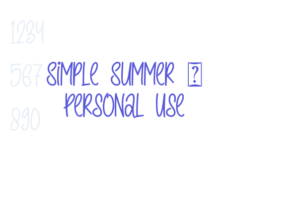 Simple Summer – Personal Use