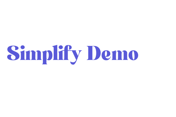 Simplify-Demo