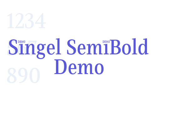 Singel SemiBold Demo