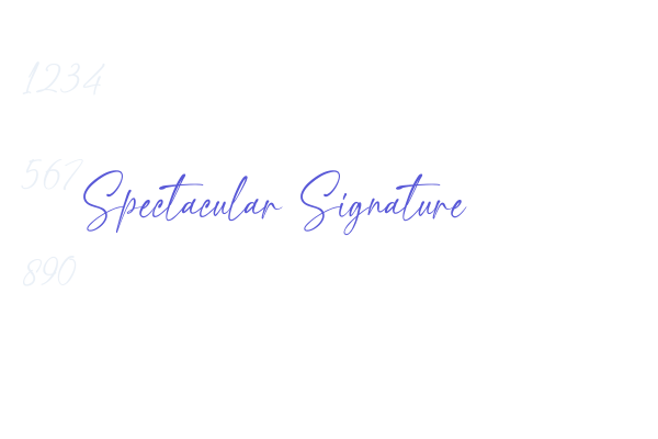 Spectacular Signature