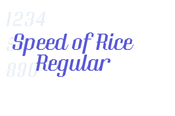 Speed of Rice Regular