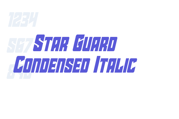 Star Guard Condensed Italic