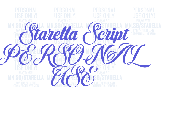 Starella Script PERSONAL USE