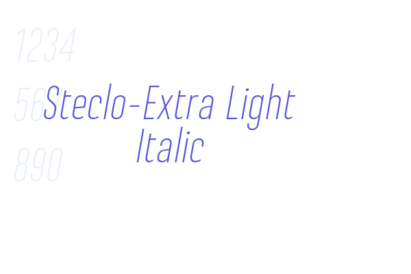 Steclo-Extra Light Italic