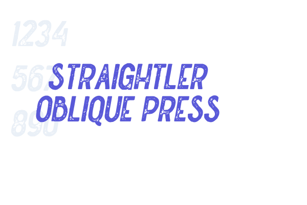 Straightler Oblique Press