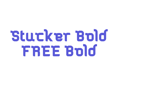 Stucker Bold FREE Bold