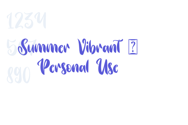 Summer Vibrant – Personal Use