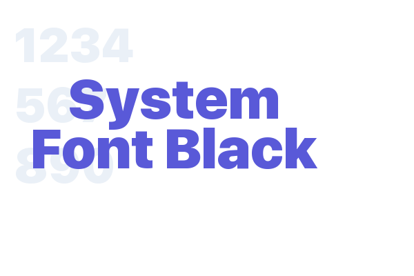 System Font Black - Font Free Download