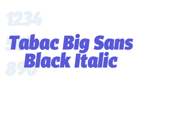 Tabac Big Sans Black Italic