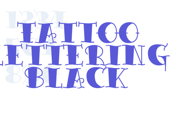 Tattoo Lettering Black