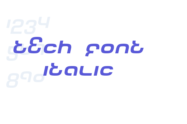 Tech Font Italic