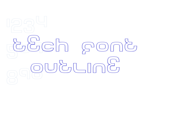 Tech Font Outline