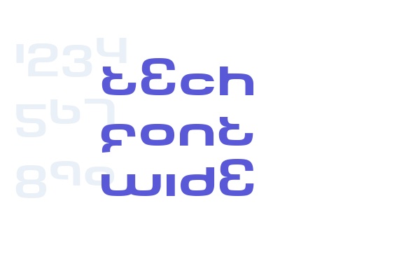 Tech Font Wide