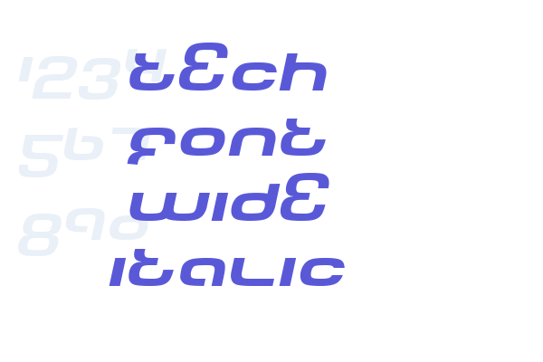 Tech Font Wide Italic